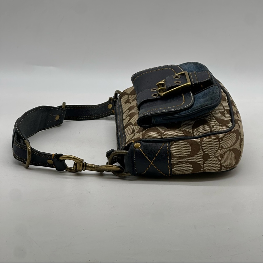 Coach Limited Edition Signature Suede and Leather Shoulder Bag. SOLD SOLD. - Picture 10 of 10